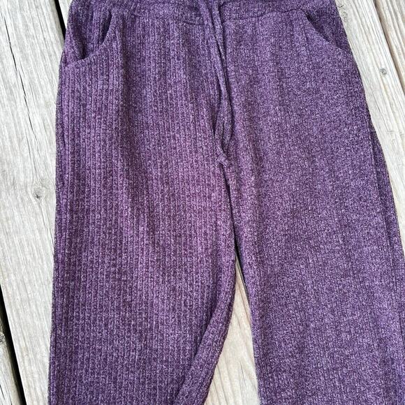Grace & Lace, 2 piece set, sweater hoodie & bottoms, Plum, women's size XS - Picture 3 of 8